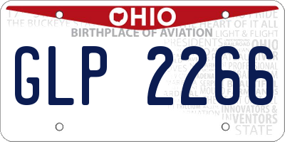 OH license plate GLP2266
