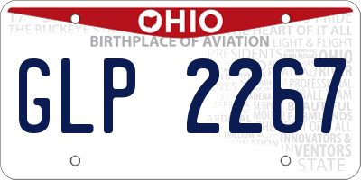 OH license plate GLP2267