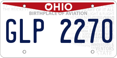 OH license plate GLP2270