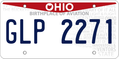 OH license plate GLP2271