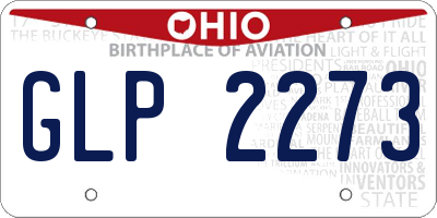 OH license plate GLP2273