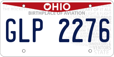 OH license plate GLP2276