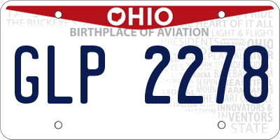 OH license plate GLP2278