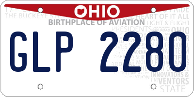 OH license plate GLP2280