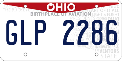 OH license plate GLP2286