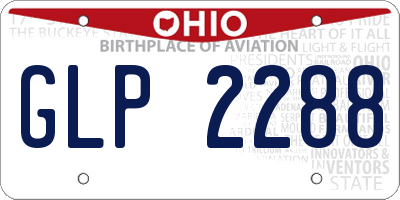 OH license plate GLP2288