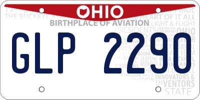 OH license plate GLP2290