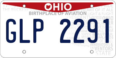 OH license plate GLP2291