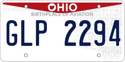 OH license plate GLP2294