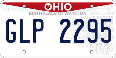 OH license plate GLP2295