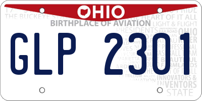 OH license plate GLP2301
