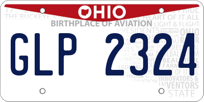 OH license plate GLP2324