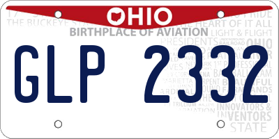 OH license plate GLP2332