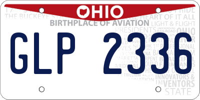 OH license plate GLP2336