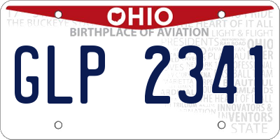 OH license plate GLP2341