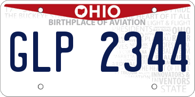OH license plate GLP2344