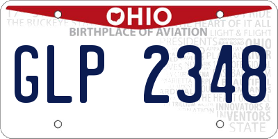 OH license plate GLP2348