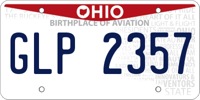 OH license plate GLP2357