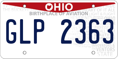 OH license plate GLP2363