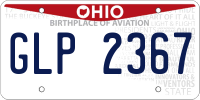 OH license plate GLP2367