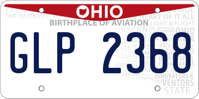 OH license plate GLP2368