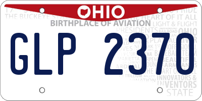 OH license plate GLP2370