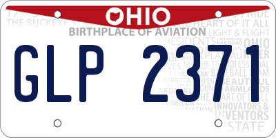 OH license plate GLP2371