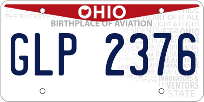 OH license plate GLP2376