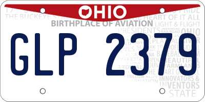OH license plate GLP2379