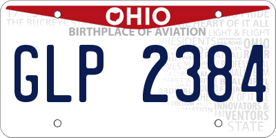 OH license plate GLP2384