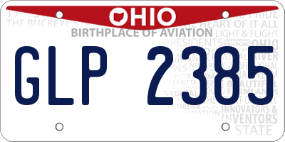 OH license plate GLP2385