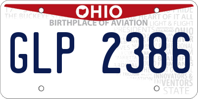 OH license plate GLP2386