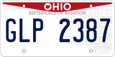 OH license plate GLP2387