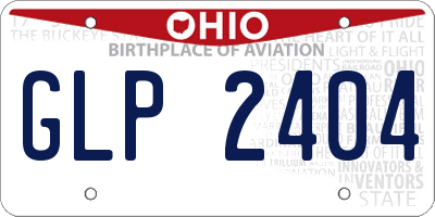 OH license plate GLP2404