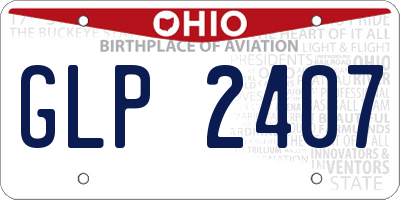 OH license plate GLP2407
