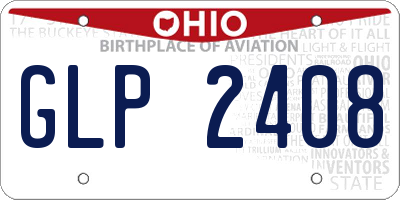 OH license plate GLP2408