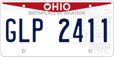 OH license plate GLP2411