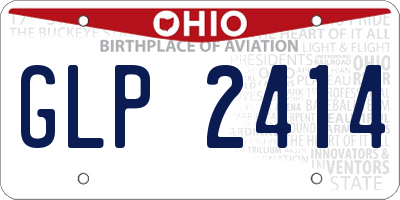 OH license plate GLP2414