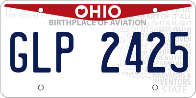OH license plate GLP2425