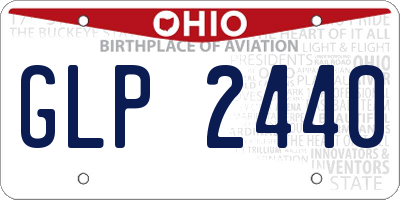 OH license plate GLP2440