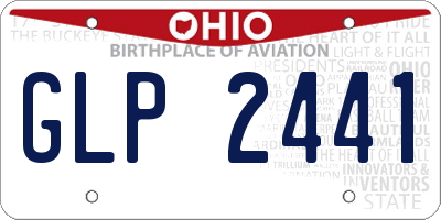 OH license plate GLP2441