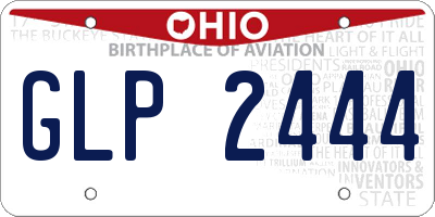 OH license plate GLP2444