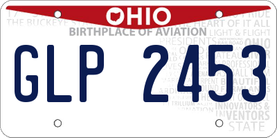 OH license plate GLP2453