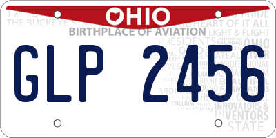 OH license plate GLP2456