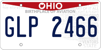 OH license plate GLP2466