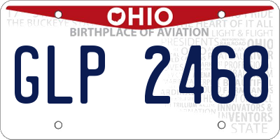 OH license plate GLP2468