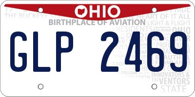 OH license plate GLP2469