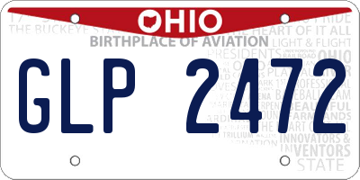 OH license plate GLP2472