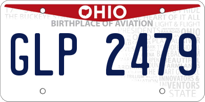 OH license plate GLP2479