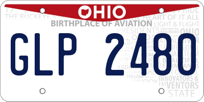 OH license plate GLP2480